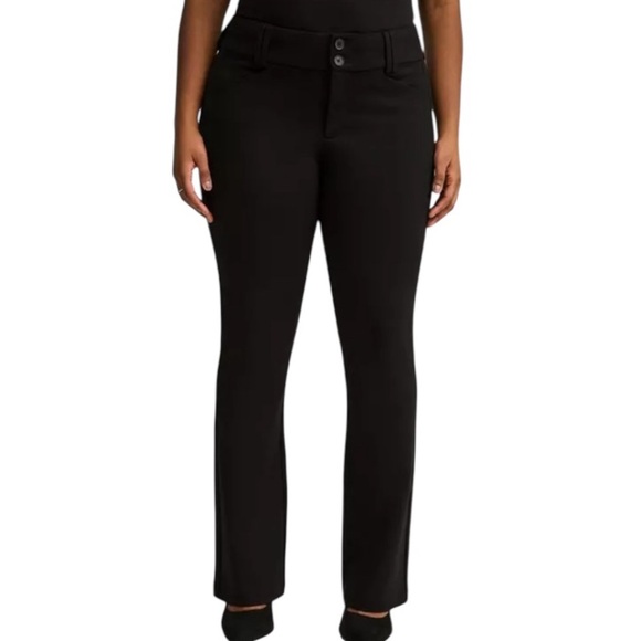 Studio By Torrid Black Trouser Boot Career Pants - Picture 1 of 9